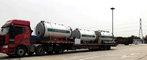 山东制板企业燃油燃气蒸汽锅炉发货（2017.08）